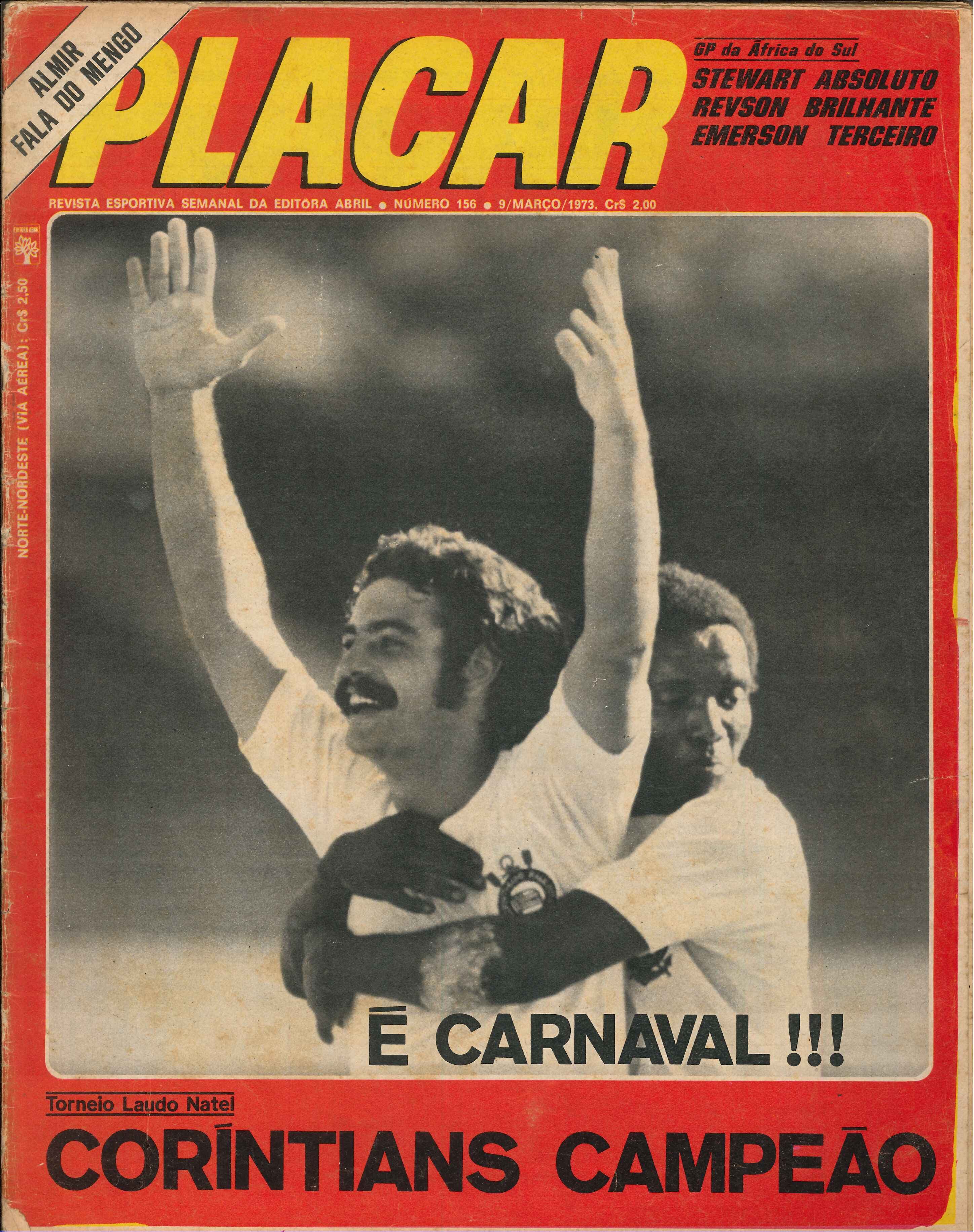 Capa da edição É CARNAVAL!!! CORÍNTIANS CAMPEÃO da revista PLACAR