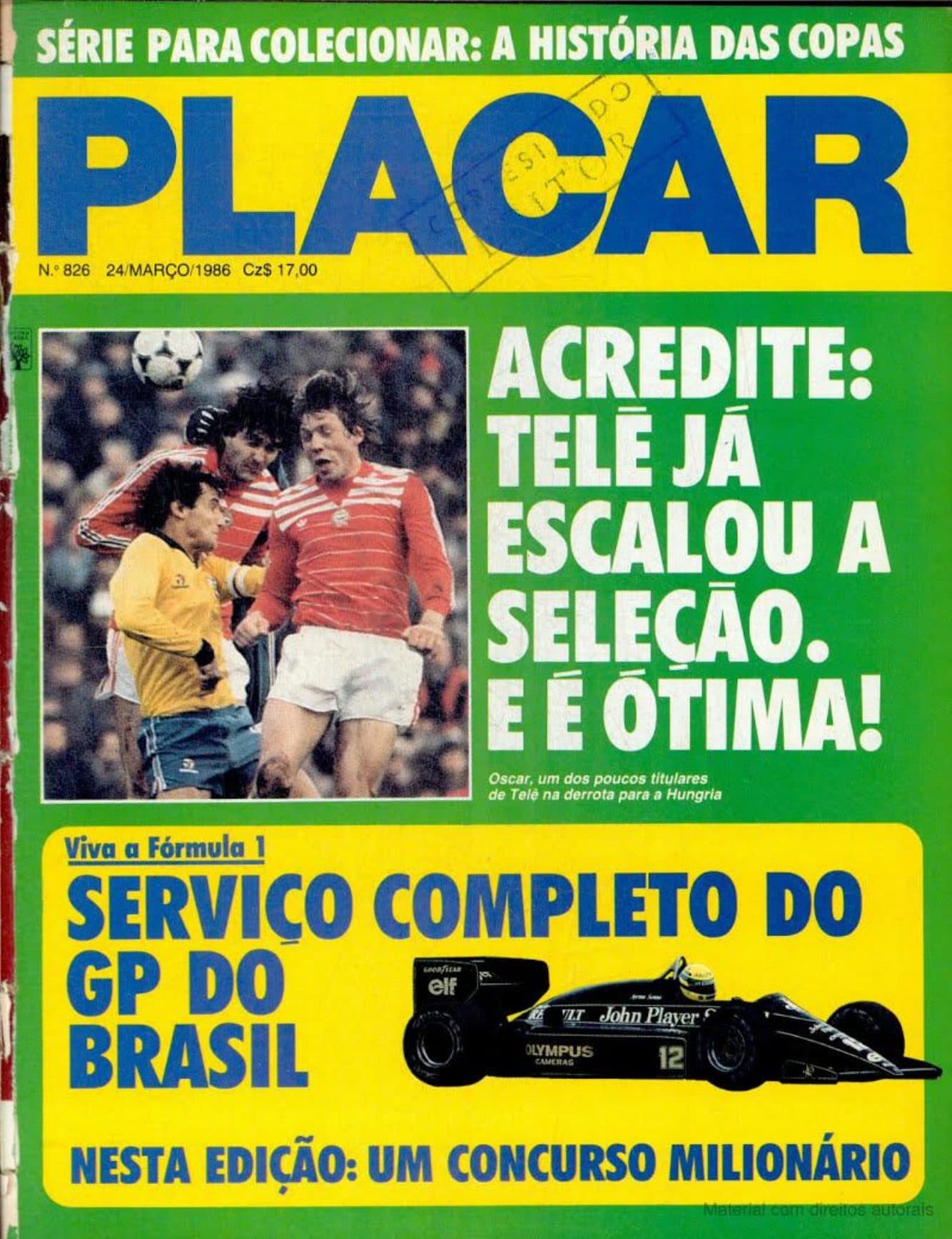 Capa da edição Acredite: Telê já escalou a seleção. E é ótima! da revista PLACAR