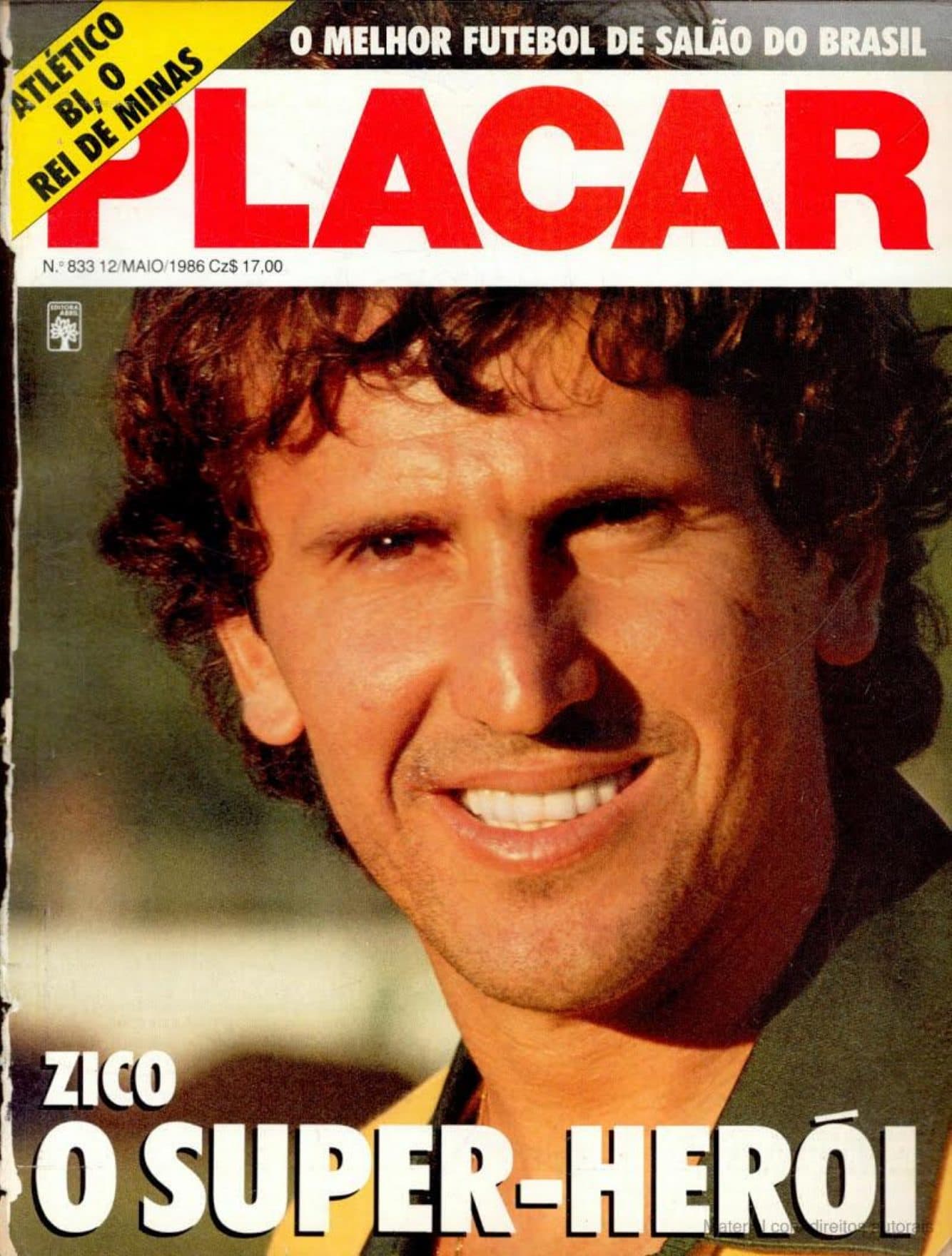 Capa da edição Zico O Super-Herói da revista PLACAR