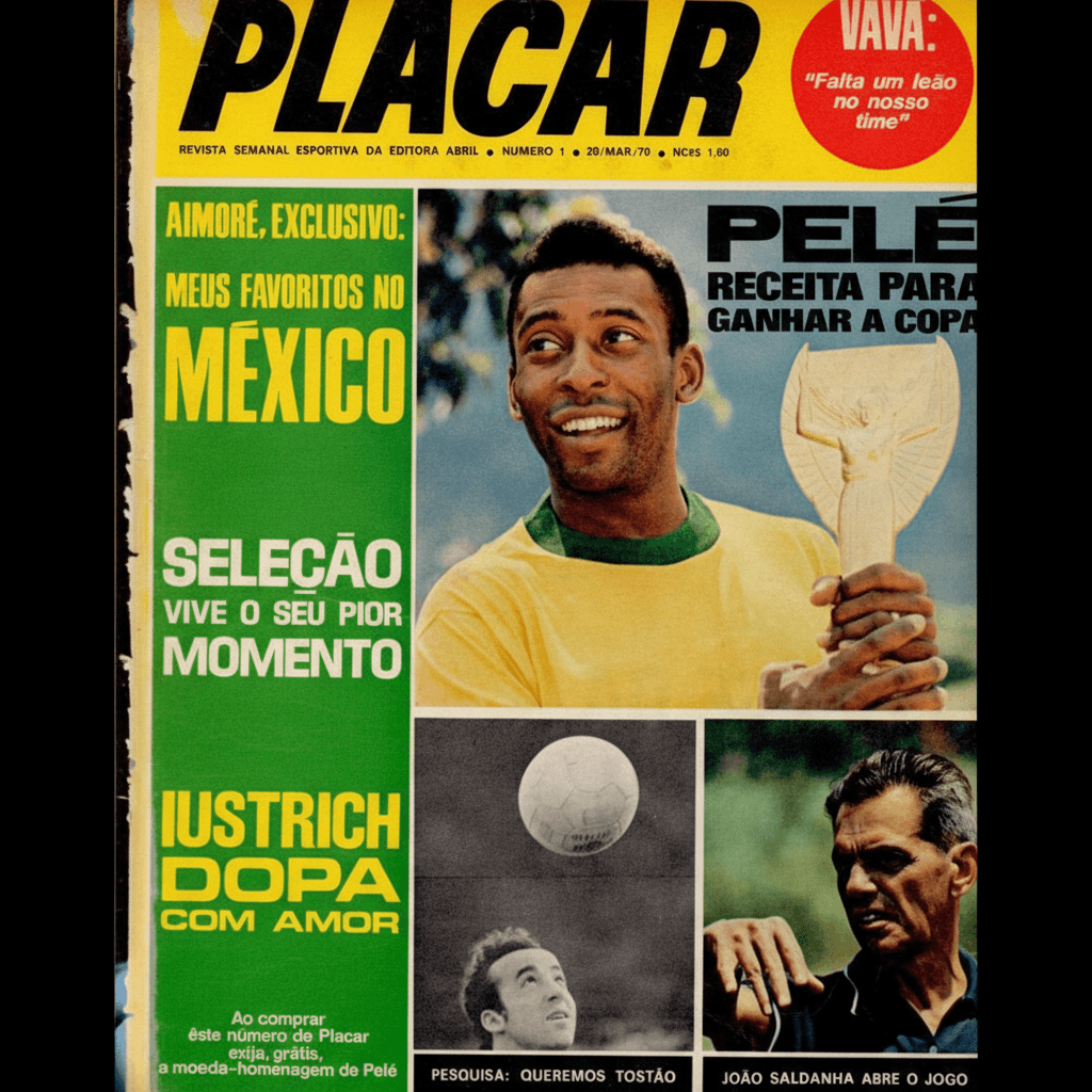 Capa da edição Edição de estreia da revista PLACAR