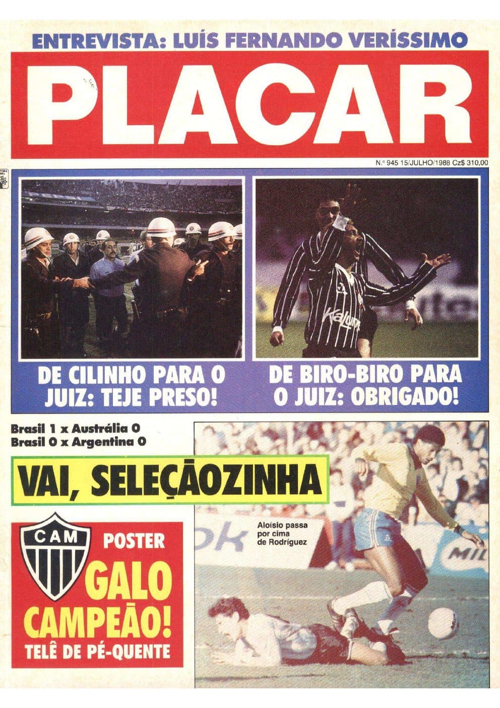 Capa da edição Nº 945 da revista PLACAR