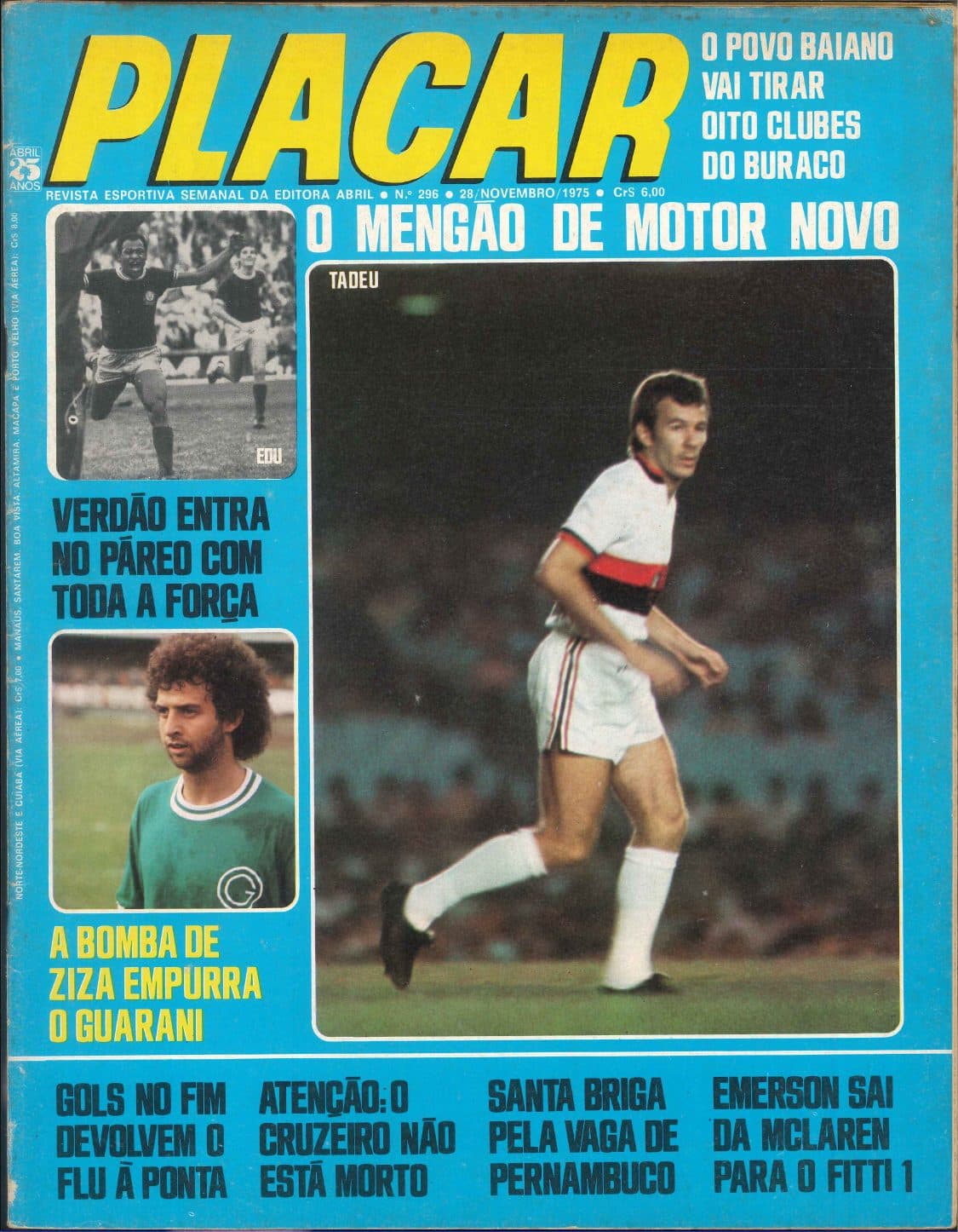 Capa da edição O Mengão de motor novo da revista PLACAR