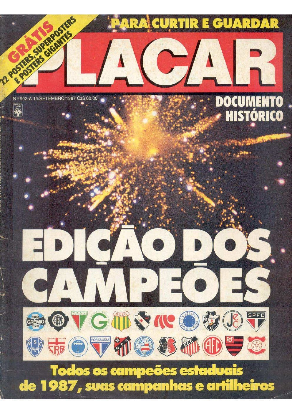 Capa da edição CAMPEÕES da revista PLACAR