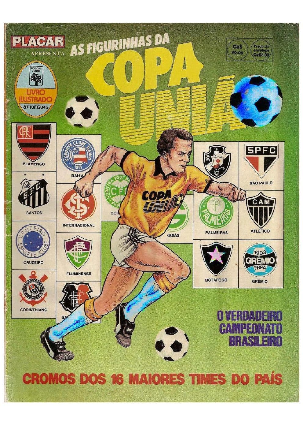 Capa da edição Placar Álbum Copa União 1987 da revista PLACAR