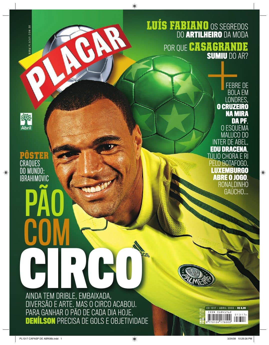 Capa da edição Nº 1317 da revista PLACAR