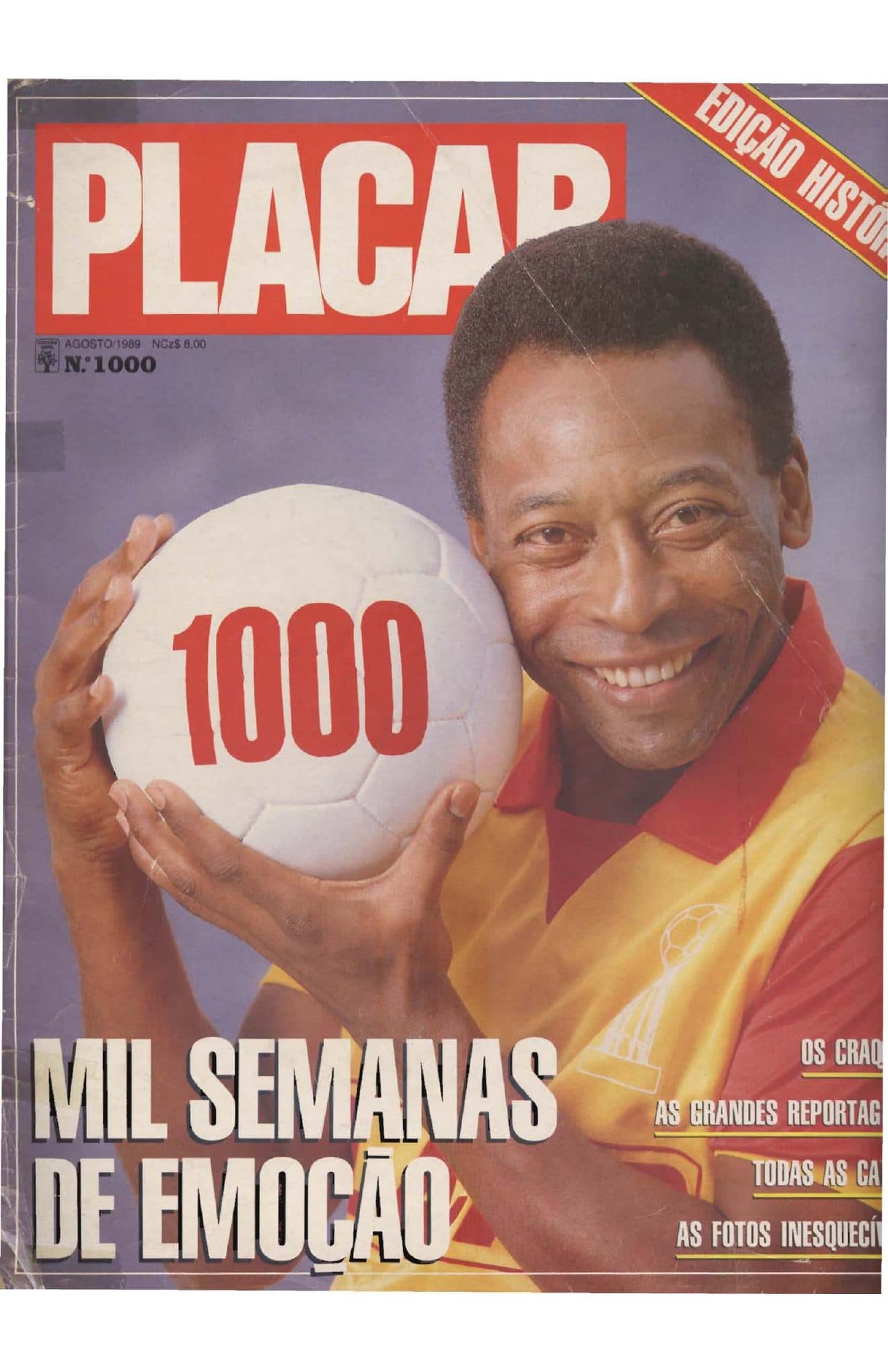 Capa da edição Edição histórica Nº 1000 da revista PLACAR