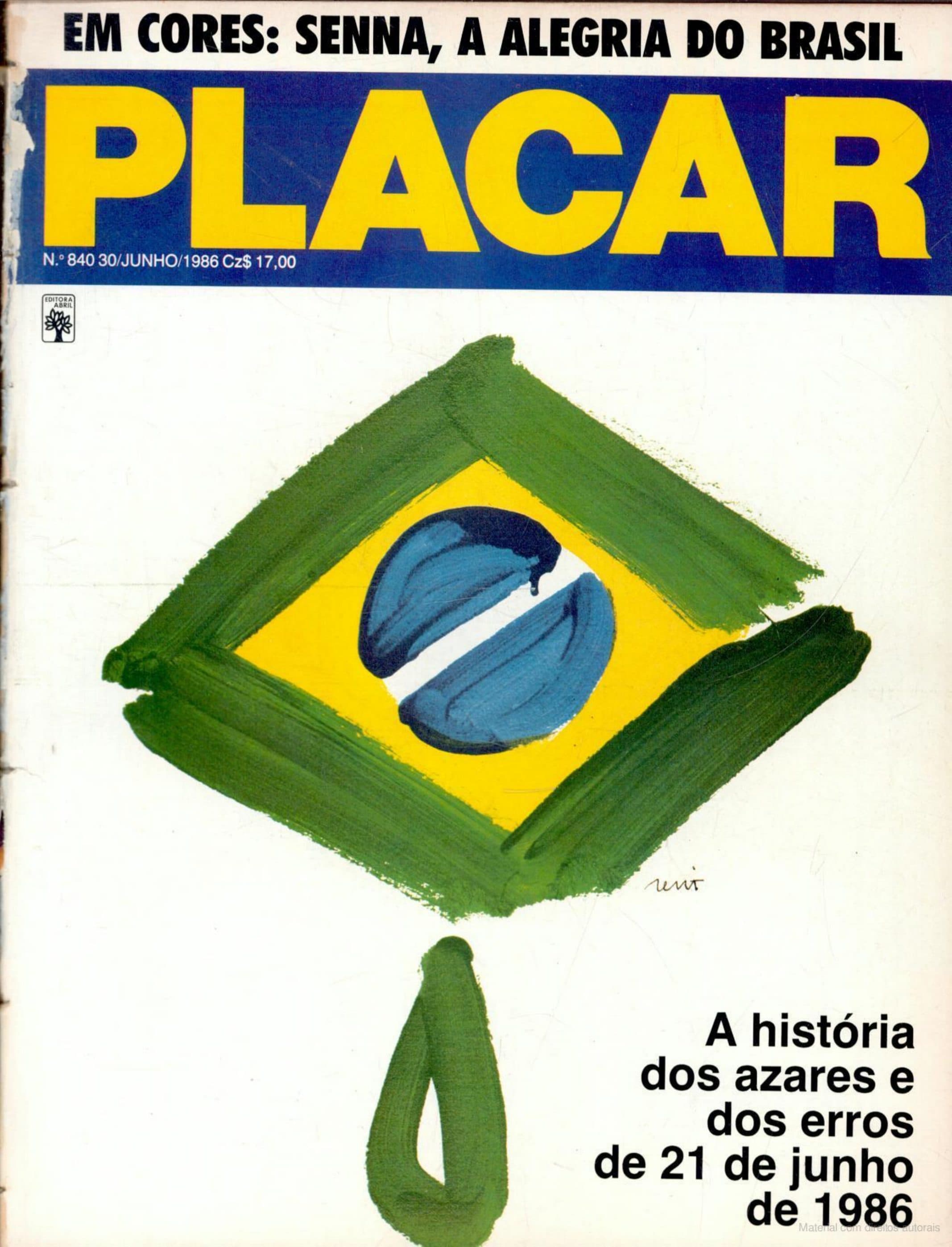 Capa da edição COPA 86 da revista PLACAR