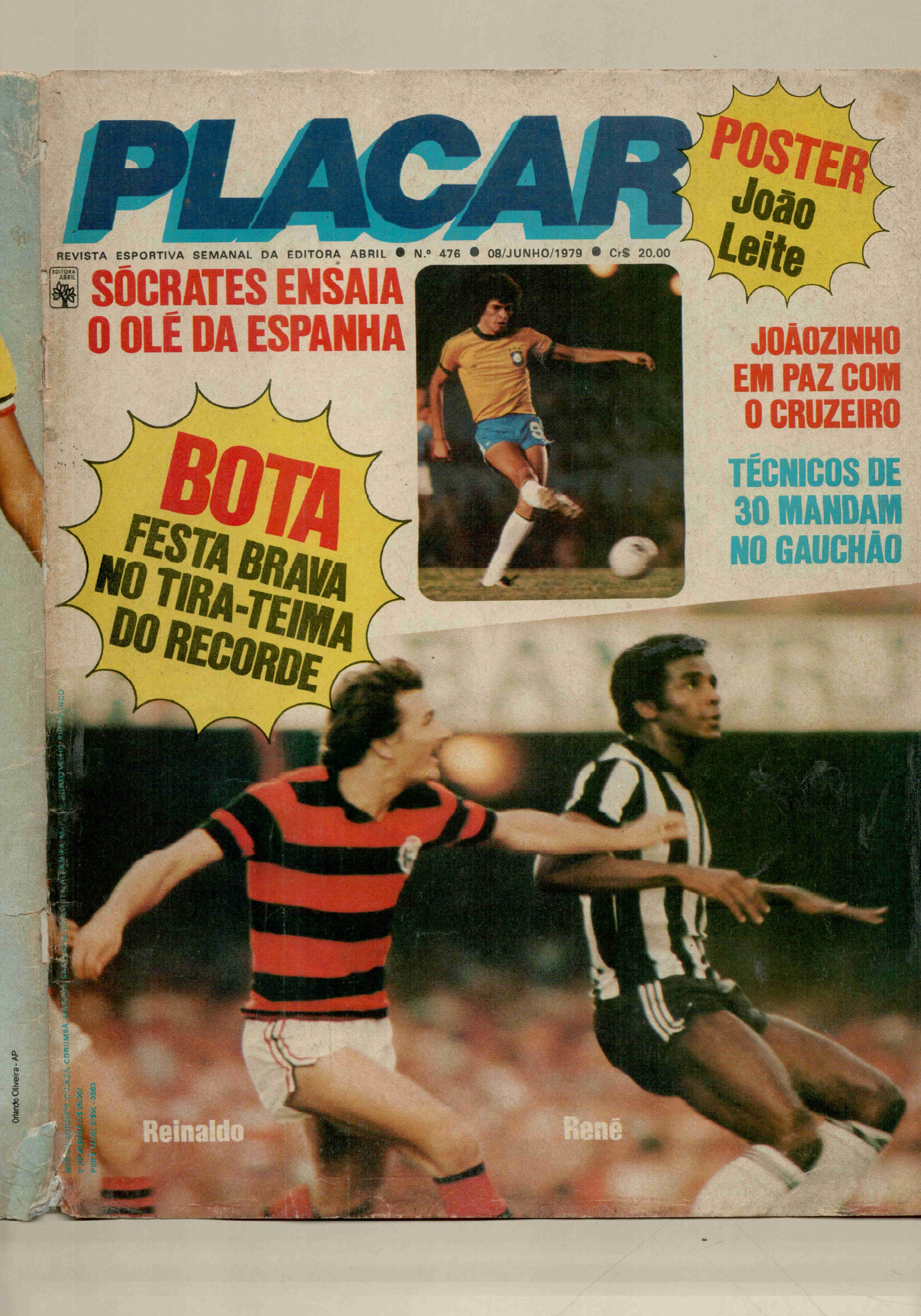 Capa da edição Sócrates ensaia o olé da Espanha da revista PLACAR