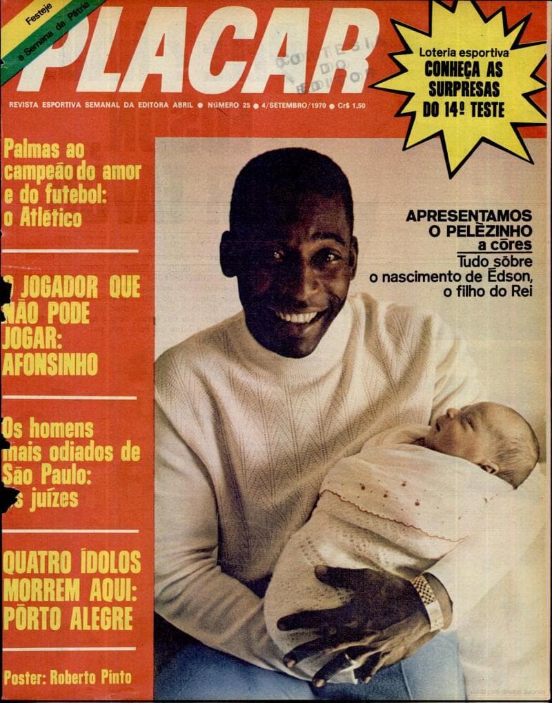 Capa da edição Apresentamos o Pelezinho a cores da revista PLACAR