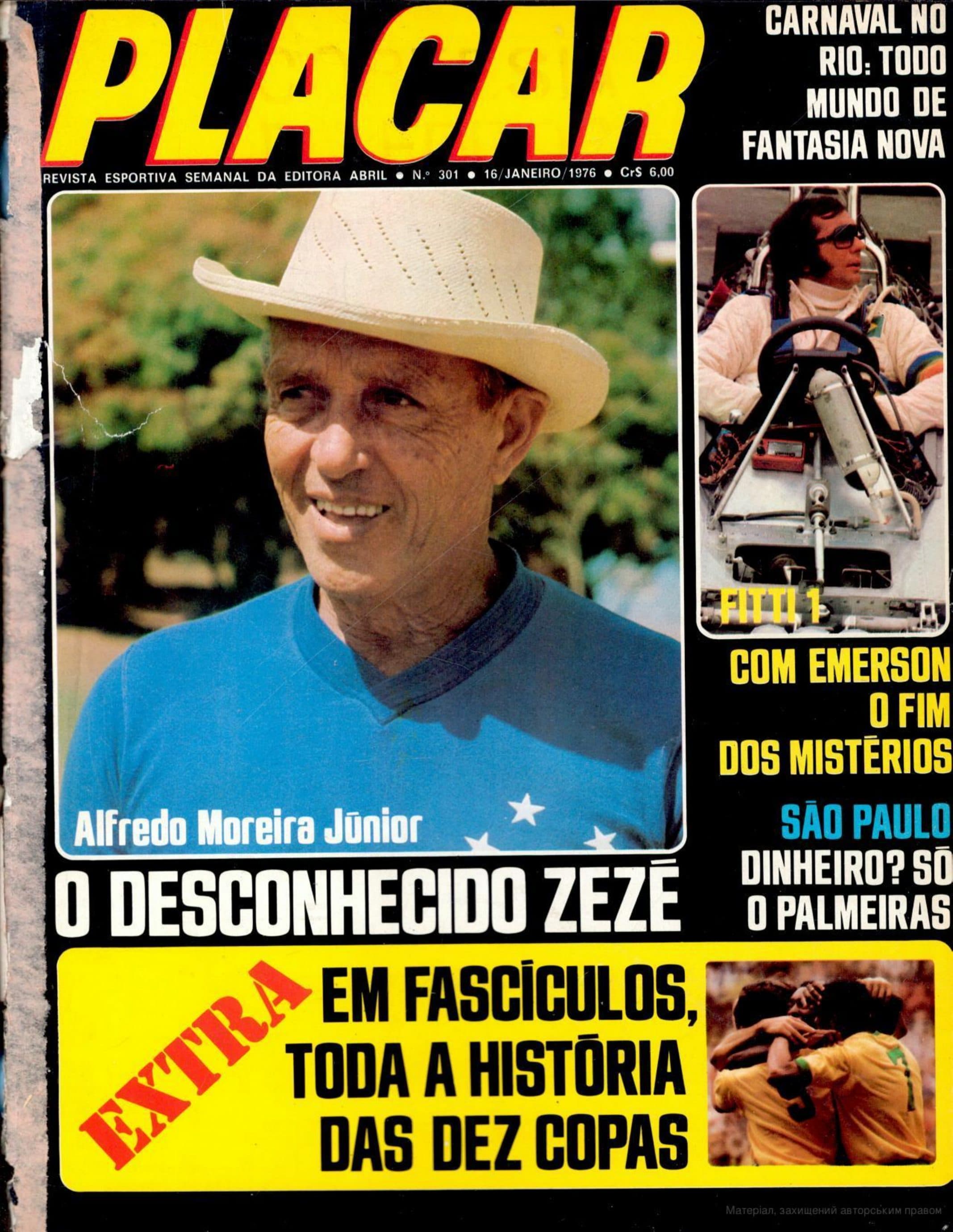 Capa da edição O Desconhecido Zezé da revista PLACAR