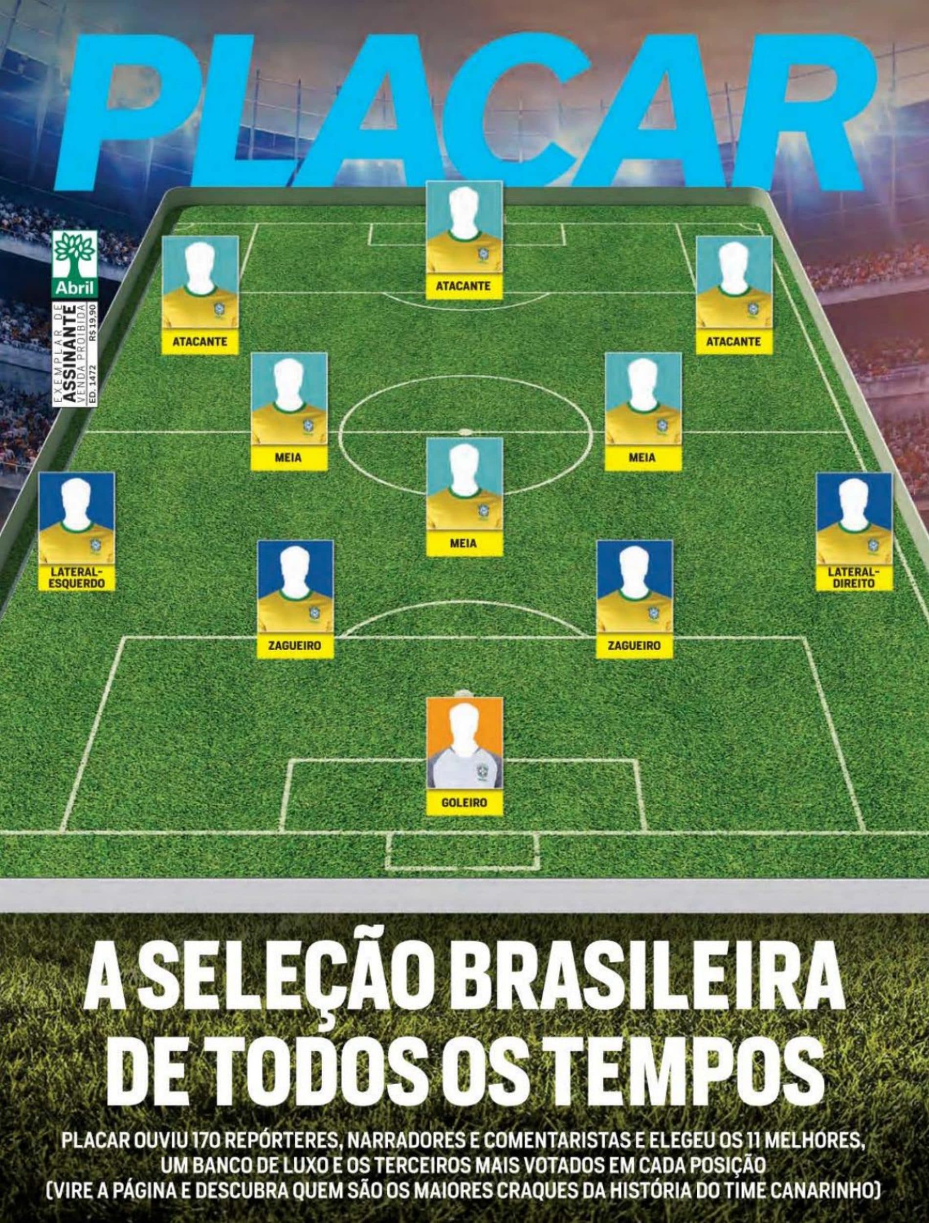 Capa da edição As Maiores Seleções da revista PLACAR