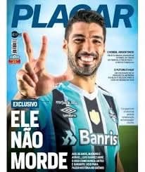 Capa da PLACAR com Luis Suárez, do Grêmio, na era da nova gestão.