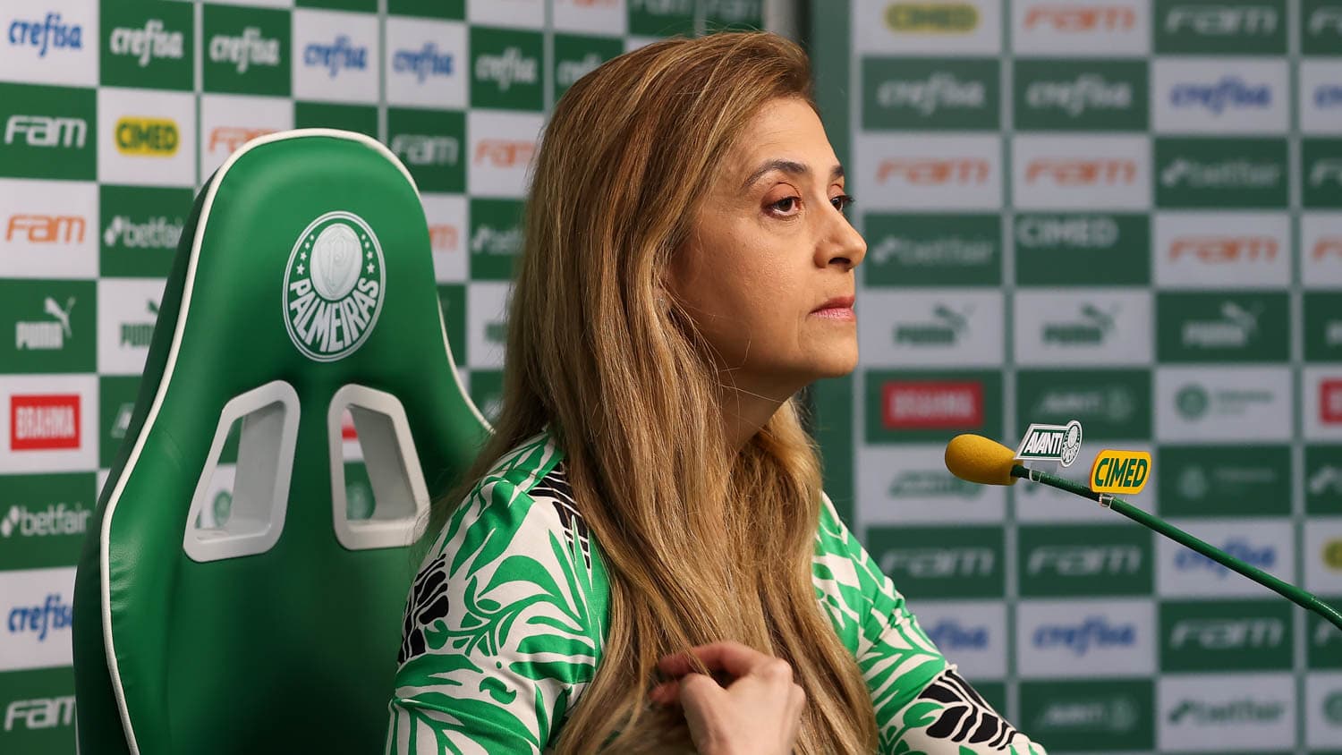 Leila Pereira indica saída da Crefisa do Palmeiras em 2025
