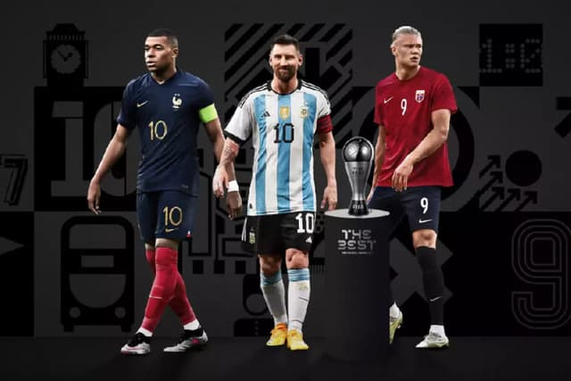 The Best: os números dos finalistas Messi, Haaland e Mbappé