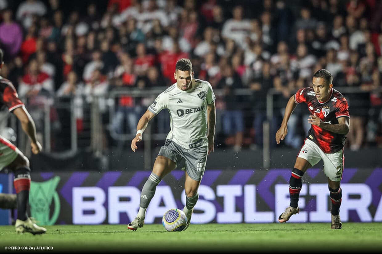 Atlético abre 2 de vantagem, mas cede empate ao São Paulo pelo Brasileirão