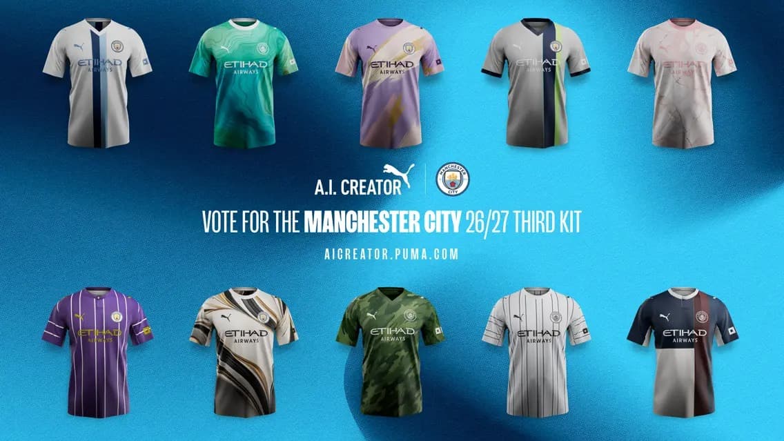 Manchester City abre votação para escolher terceira camisa