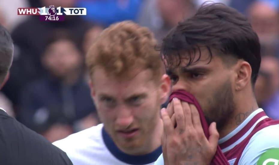 Paquetá chora ao levar cartão e esposa desabafa nas redes