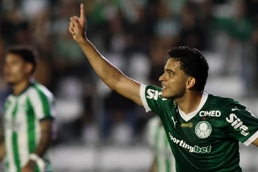 Bruno Rodrigues marcou o primeiro para o Palmeiras contra o Juventude - Cesar Greco/Divulgação/Palmeiras