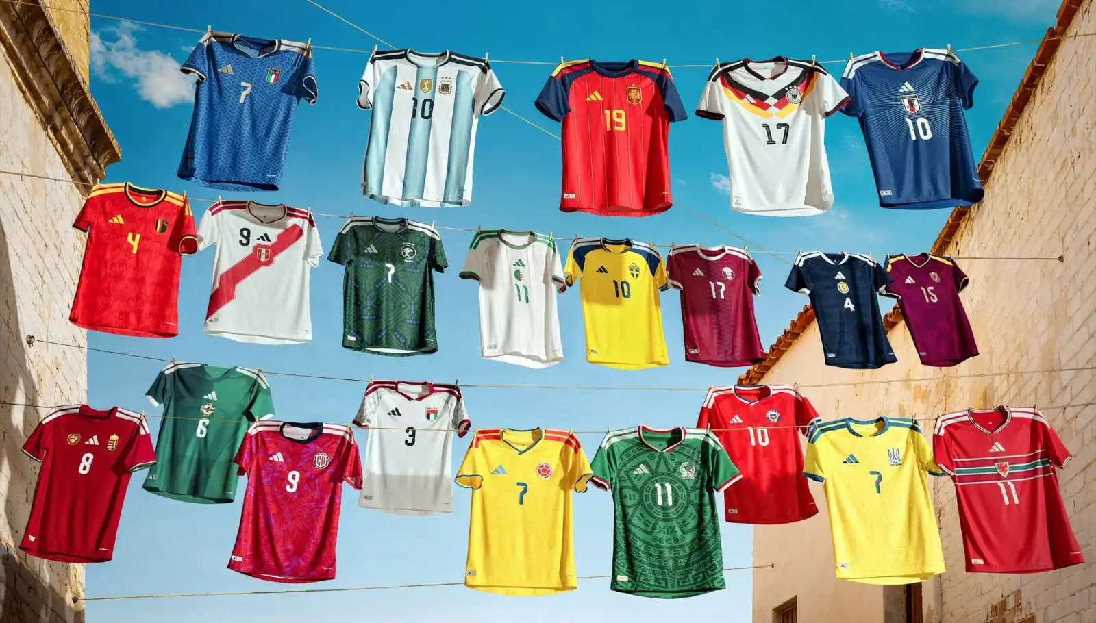 Adidas lança camisas de 22 seleções para a Copa do Mundo 2026