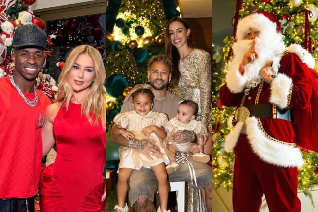 Vini Jr. e Virginia, Neymar e Papai Noel de 2 metros: o Natal dos boleiros