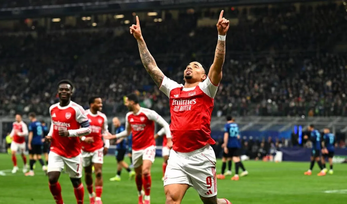 Gabriel Jesus decide, Arsenal bate Inter e mantém 100% na Champions