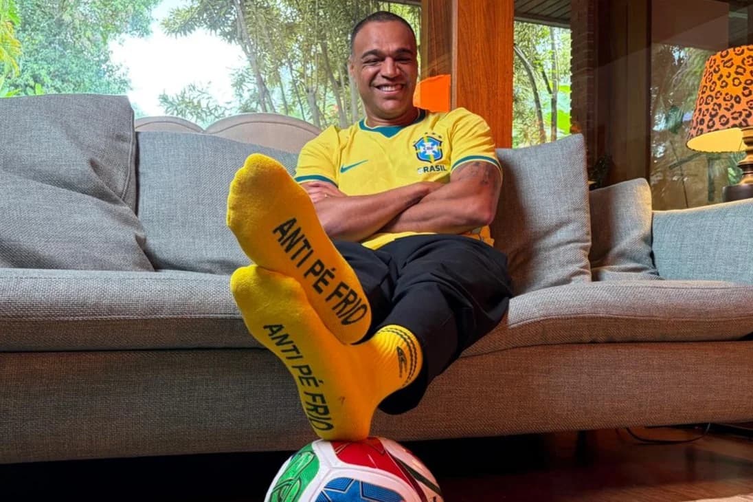 Superstição vira meia anti-pé-frio para torcer pelo hexa