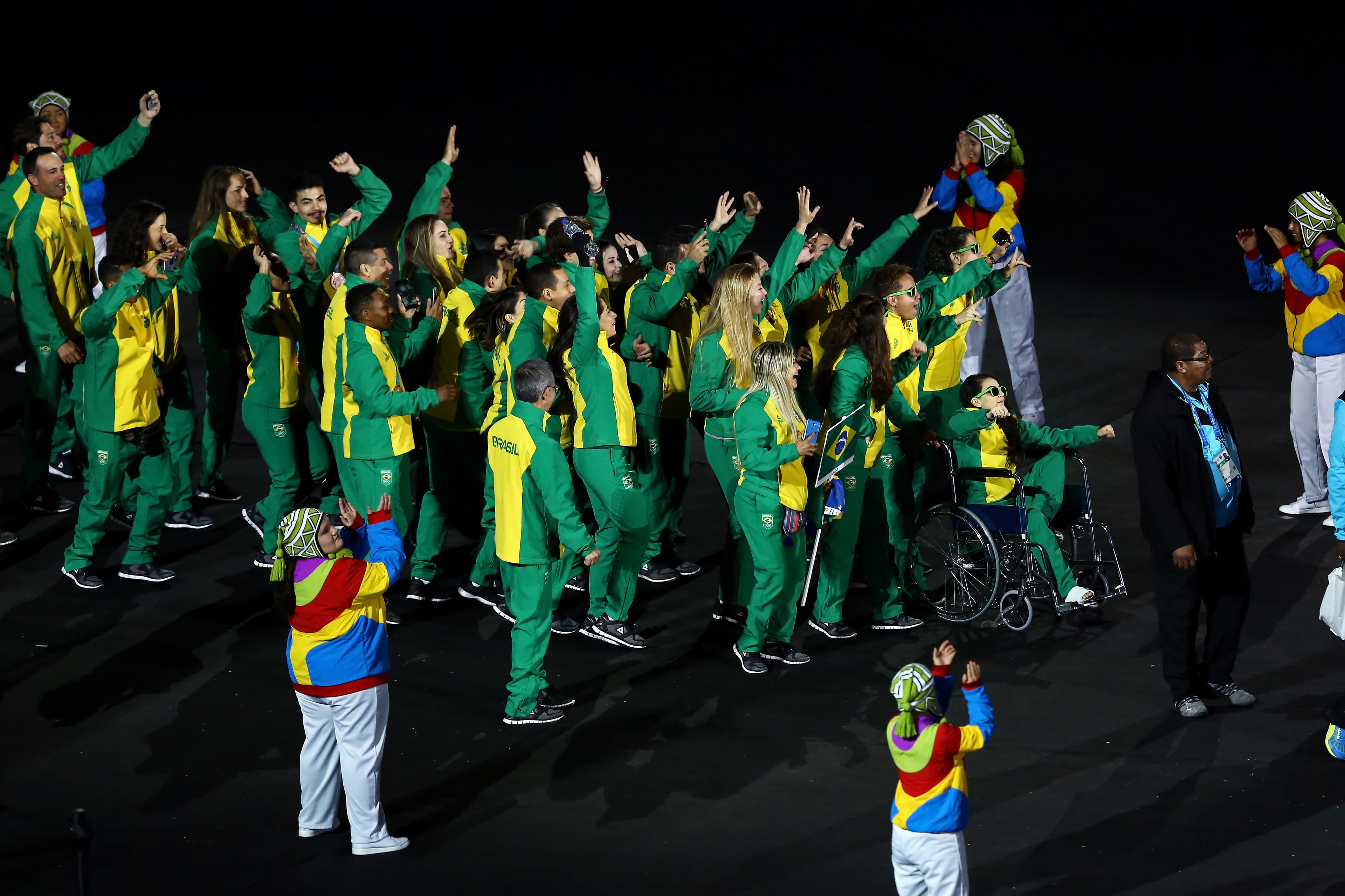 Delegação do Brasil desfila durante a Cerimônia de Encerramento dos Jogos Pan-Americanos Lima 2019, neste domingo 11