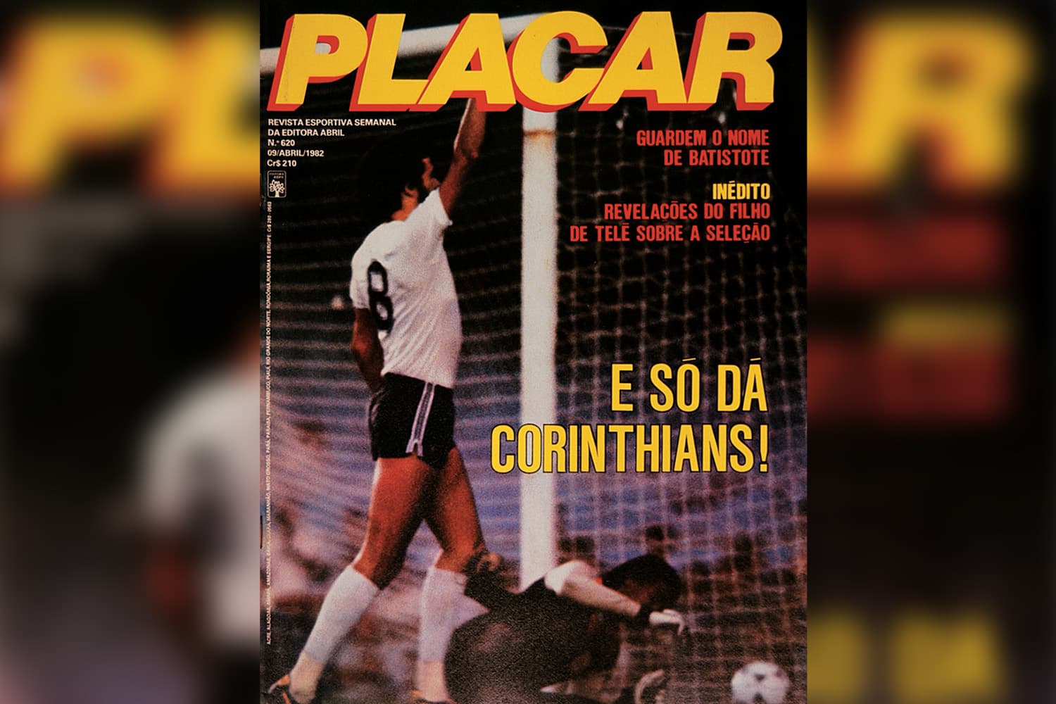 Capa da revista Placar, edição 620, 09 de abril de 1982.