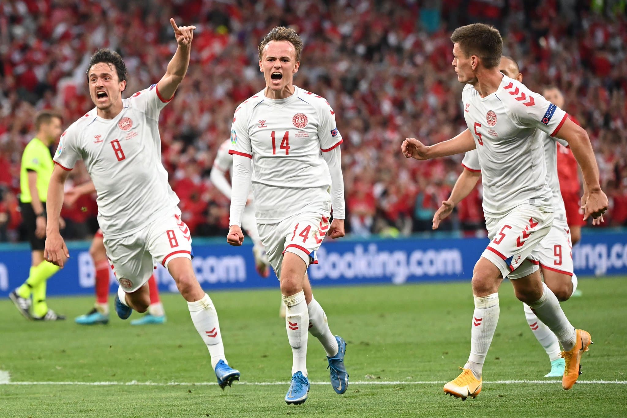 Jogadores da seleção dinamarquesa