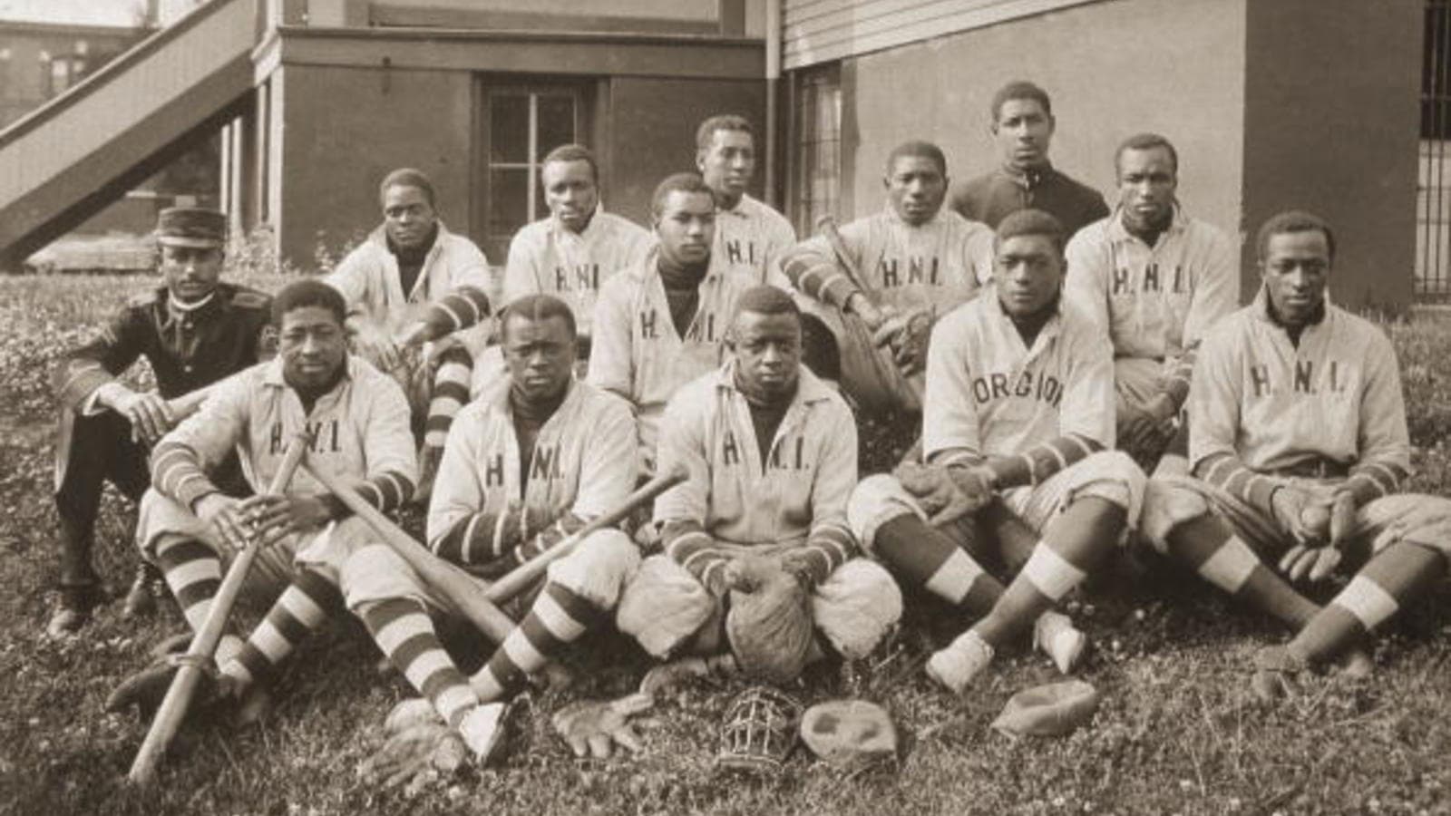 Integrantes do time de beisebol do Instituto Negro, em 1905