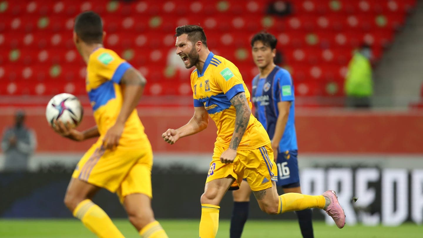 .André-Pierre Gignac marcou dois gols na vitória do Tigres sobre o Ulsan nas quartas de final de Mundial de Clubes da Fifa - 4/2/2021