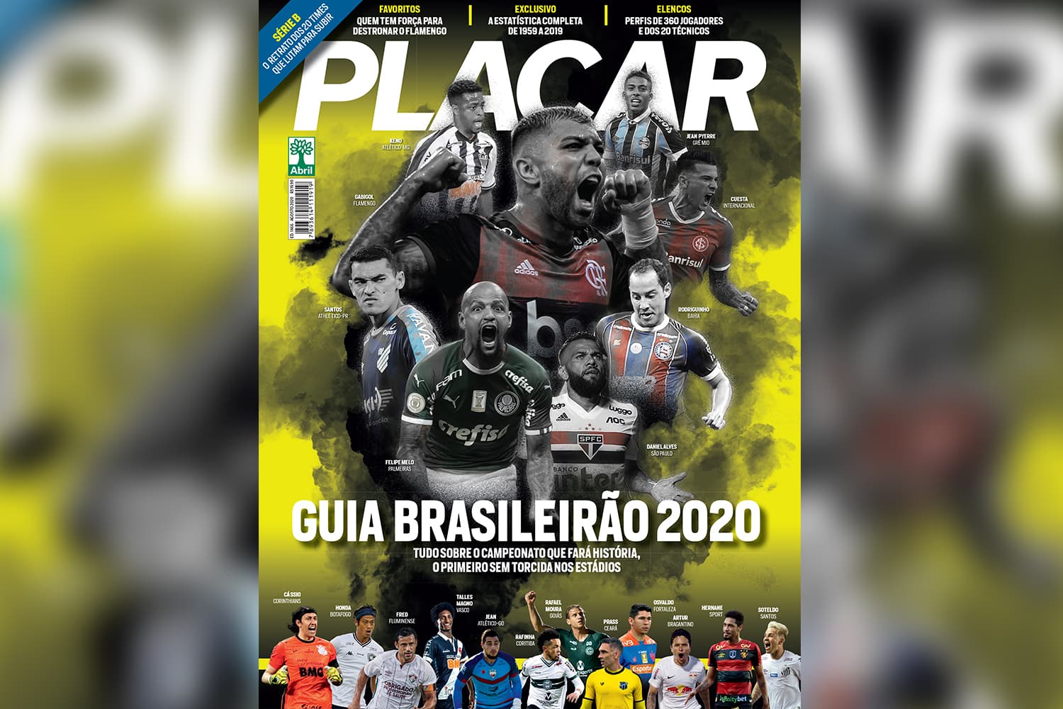 Capa da Revista Placar que traz o Guia do Brasileirão 2020 como destaque nesta edição