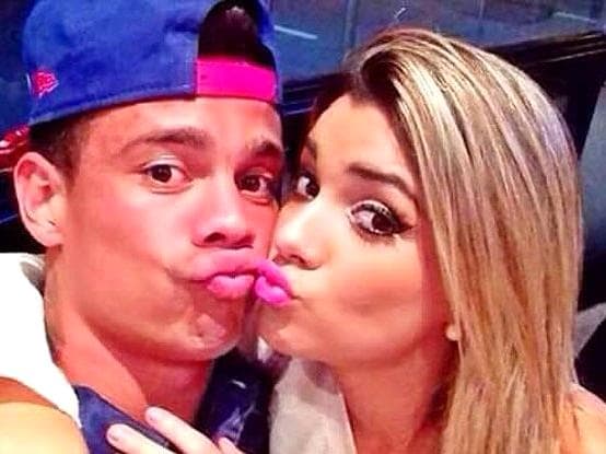 Bernardo e Patrícia Mello em foto antiga postada nas redes sociais do jogador
