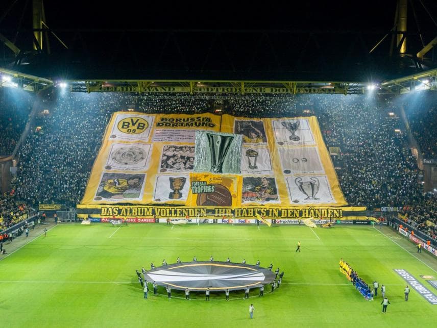 Local do estádio Signal Iduna Park, do Borussia Dortmund, onde a bomba foi desativada