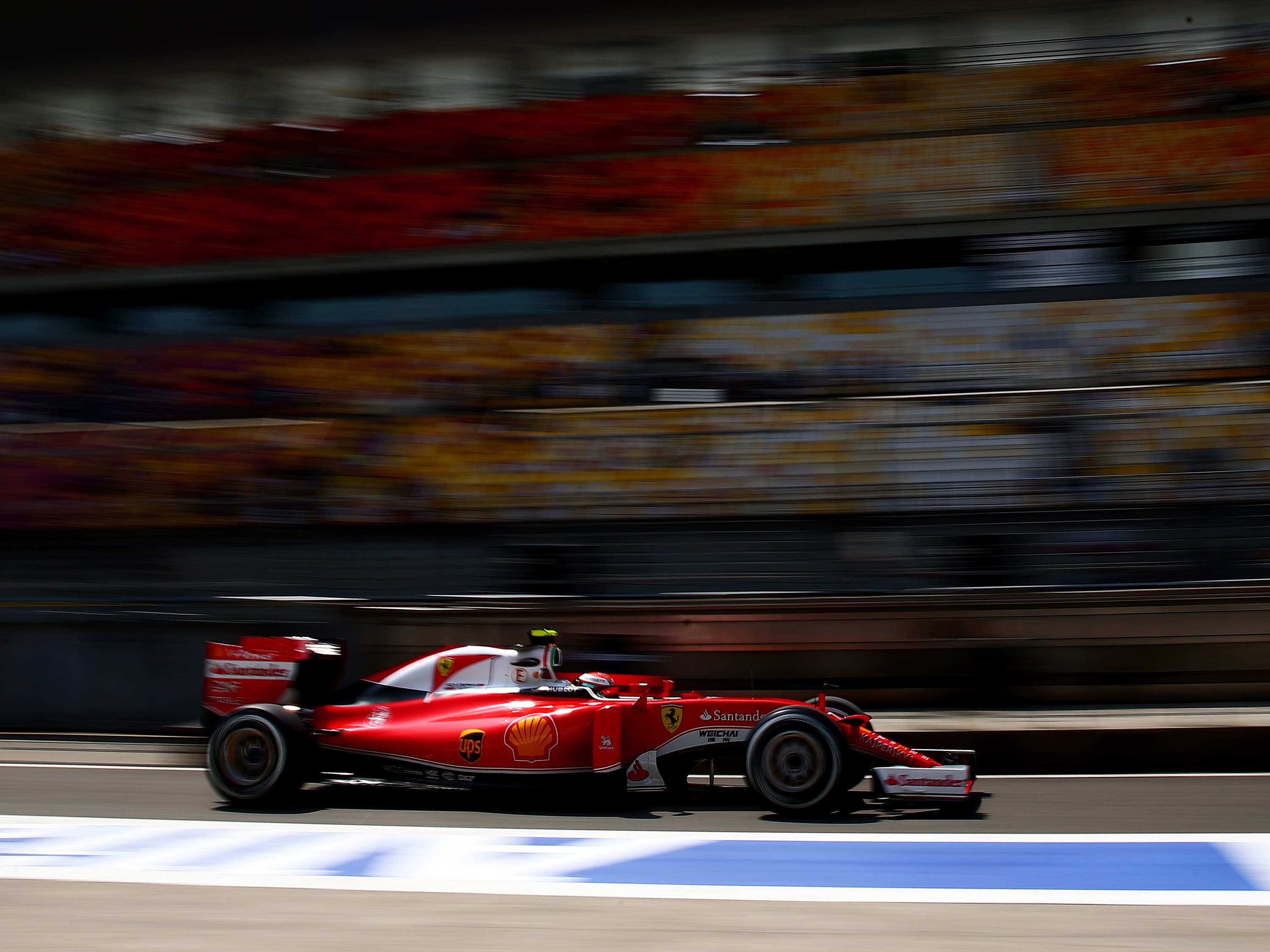 Kimi Raikkonen da Ferrari durante treino para o GP da China