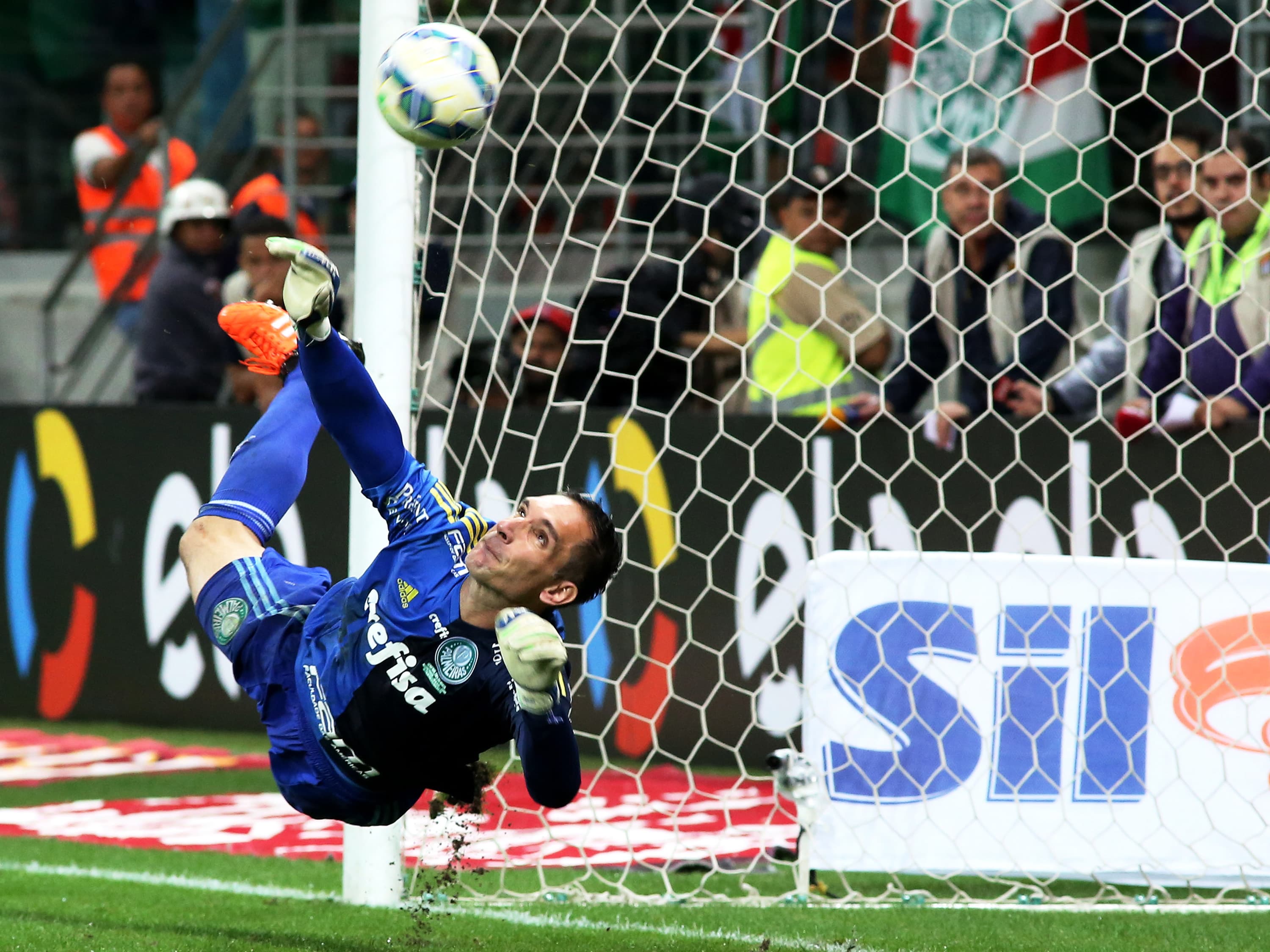O goleiro Fernando Prass - Partida entre Palmeiras e Fluminense, válida pela semifinal da Copa do Brasil 2015