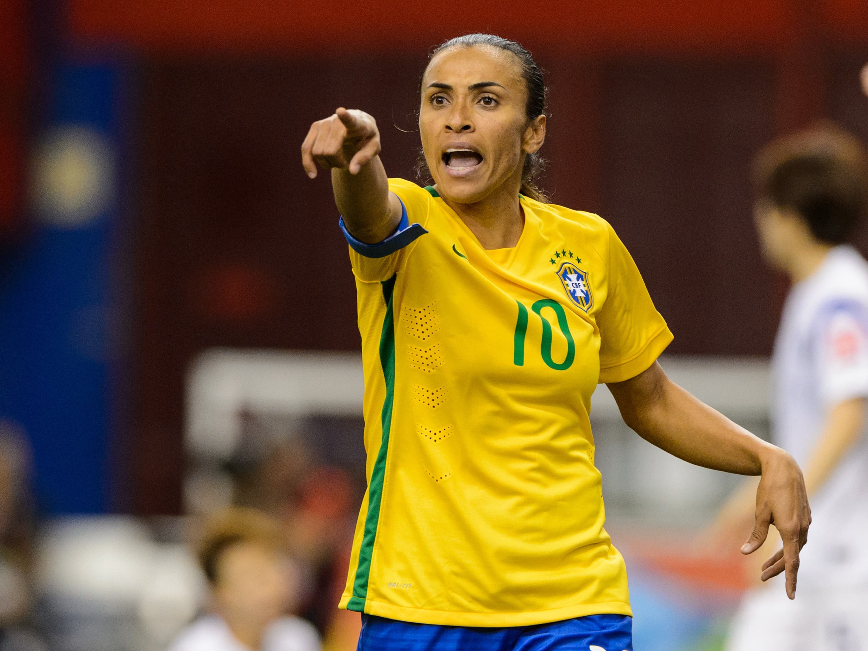A brasileira Marta durante partida da seleção feminina de futebol contra a Coreia do Sul na Copa do Mundo em Montreal no Canadá - 09/06/2015