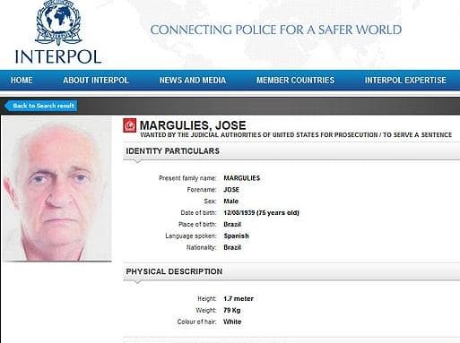 Lista de seis procurados internacionais divulgado pela Interpol