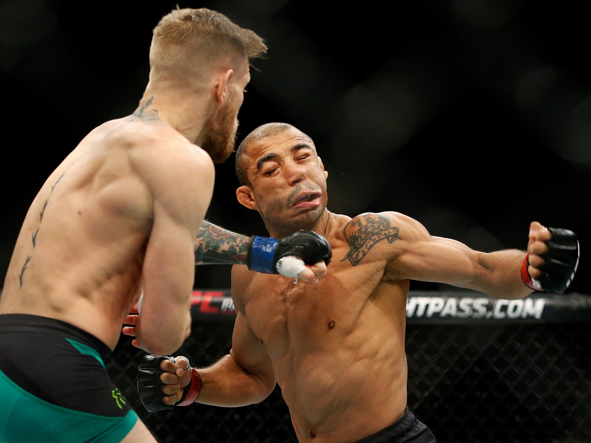 José Aldo perde para Conor McGregor na principal luta do UFC 194, neste sábado (12), na MGM Grand Garden Arena, em Las Vegas
