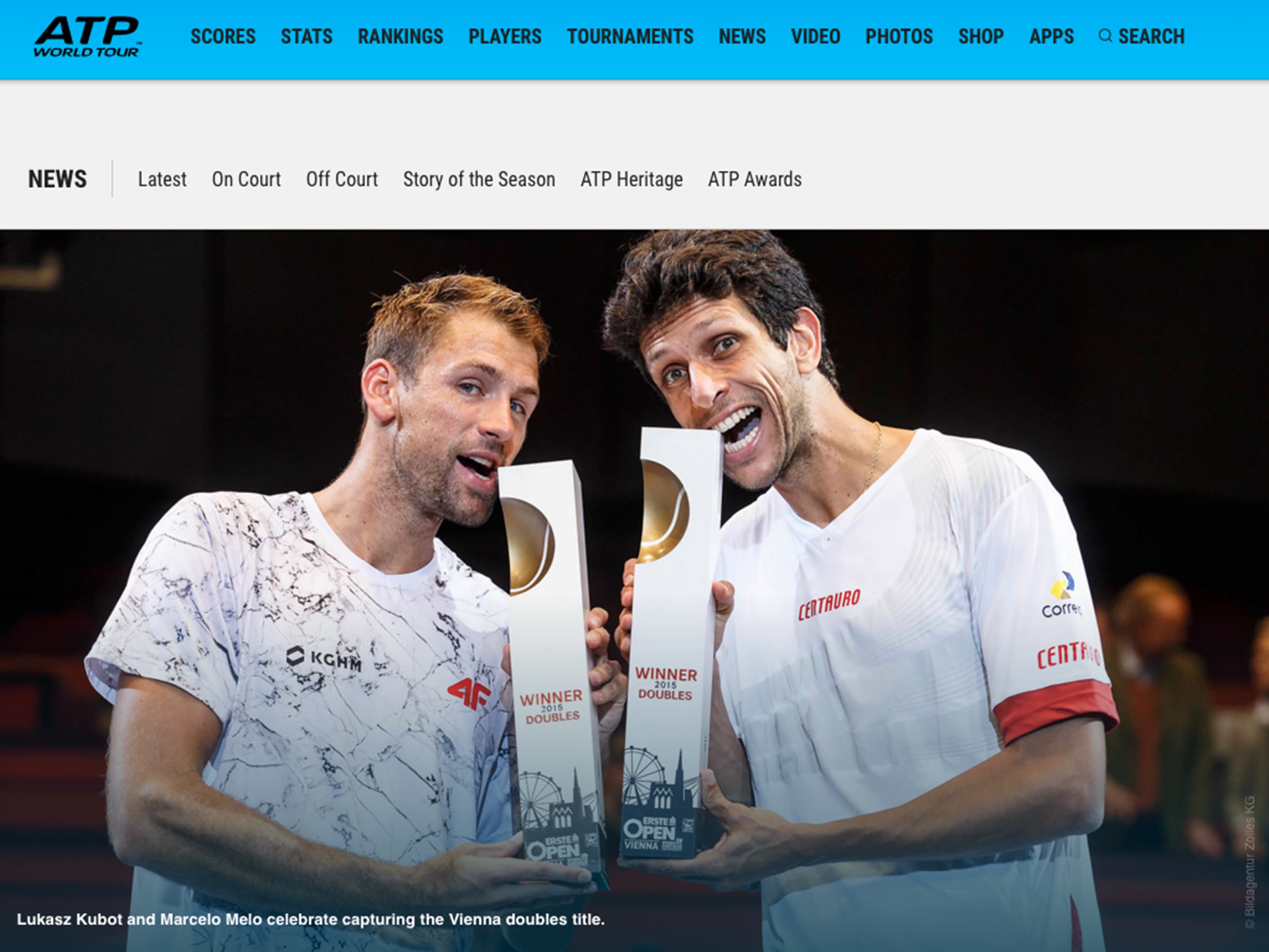 O polonês Lukasz Kubot e o número 1 do mundo, o brasileiro Marcelo Melo, conquistam o ATP 500 de Viena, na Áustria
