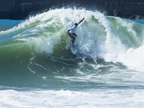 Gabriel Medina durante etapa portuguesa do WCT, em Peniche