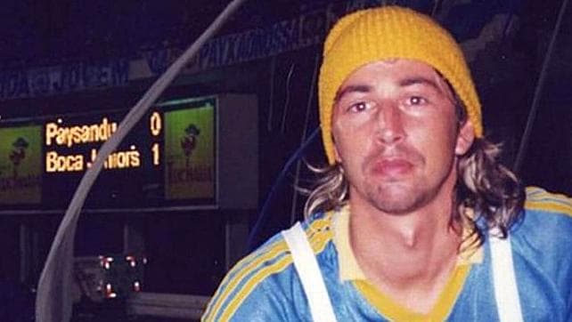Imprensa argentina divulgou uma foto de Adrián Napolitano, em jogo entre Boca e Paysandu, em 2003