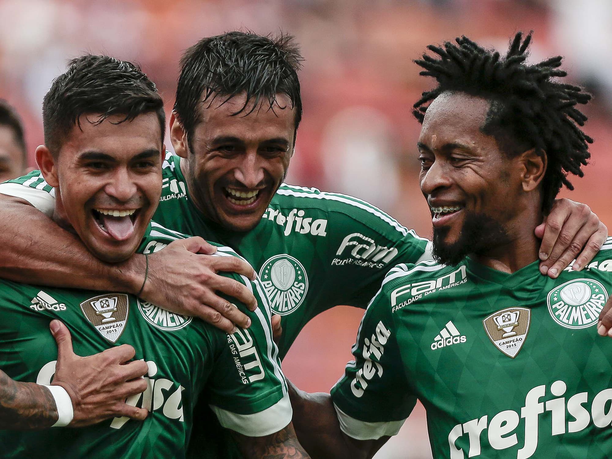 Rafael Marques exibe mascara de Ricardo Oliveira triste após partida entre Palmeiras x Santos