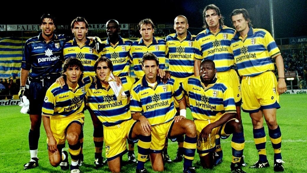 No auge da parceria com a Parmalat, Parma tinha jogadores como Buffon, Thuram, Verón, Canavarro e Asprilla