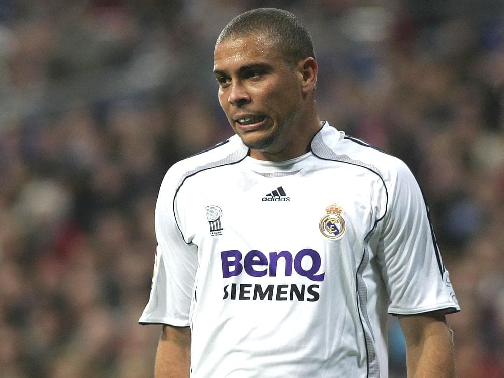 Ronaldo, em novembro de 2006, em uma de suas últimas partidas pelo Real Madrid