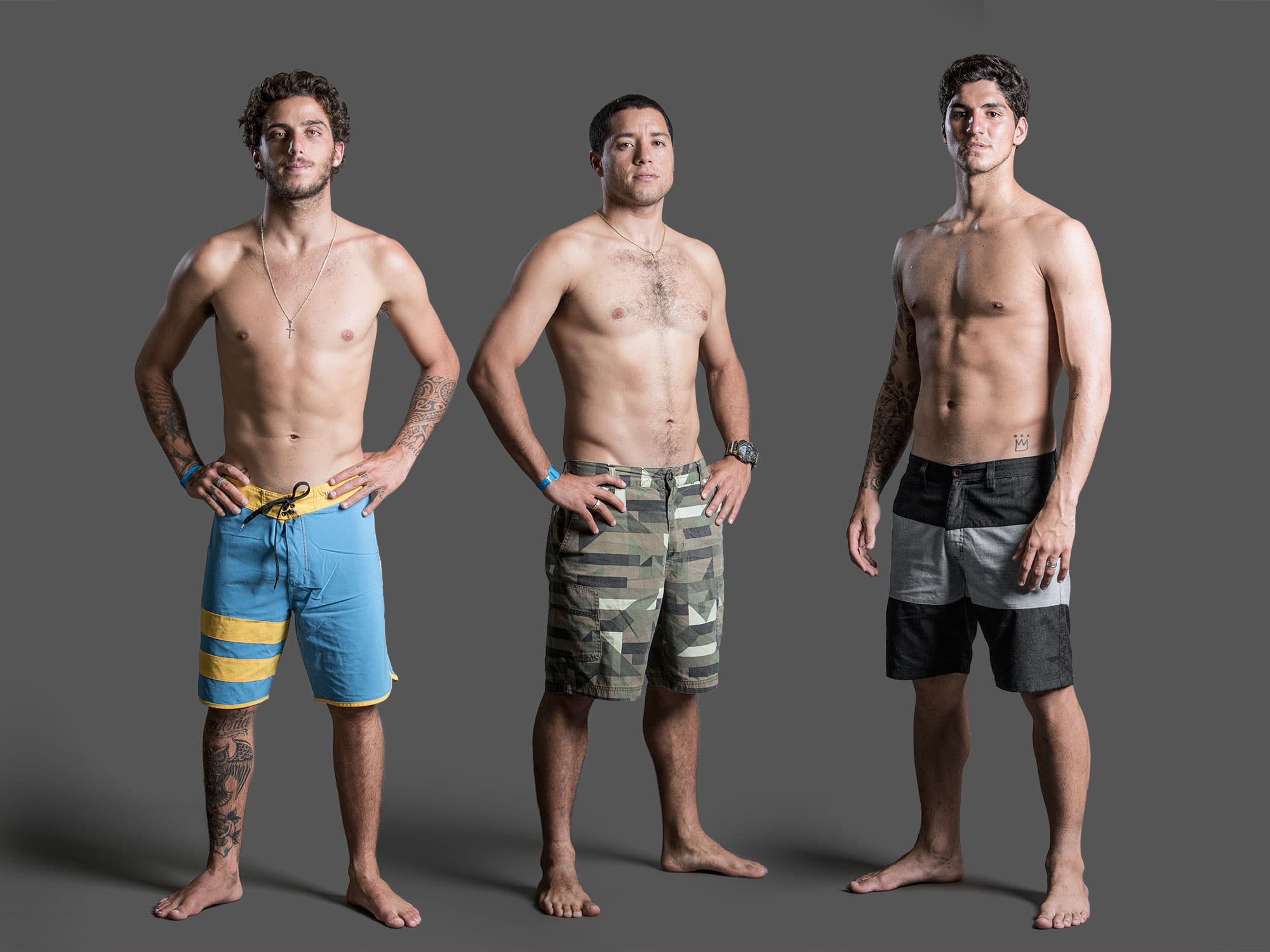 DISPUTA - Filipe Toledo, 20 anos (2º no ranking), Adriano de Souza (Mineirinho) 28 anos (3º no ranking) e Gabriel Medina, 21 anos (4º no ranking)