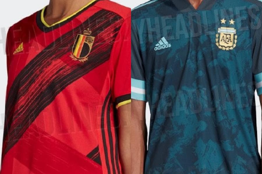 Camisas de Bélgica e Argentina para 2020