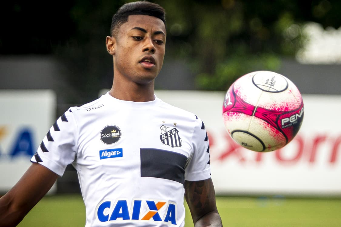 Bruno Henrique no treino do Santos – 15/01/2017