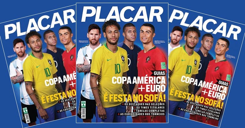 Nova edição da Revista Placar traz os guias da Copa América e Eurocopa -