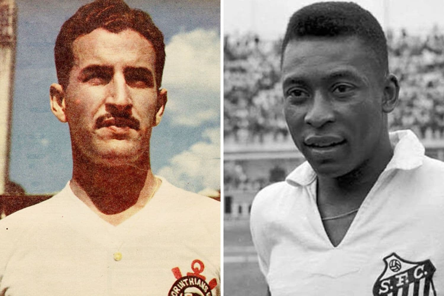 Cláudio de Pinho, do Corinthians, e Pelé, do Santos: quem marcou mais gols no Pacaembu?